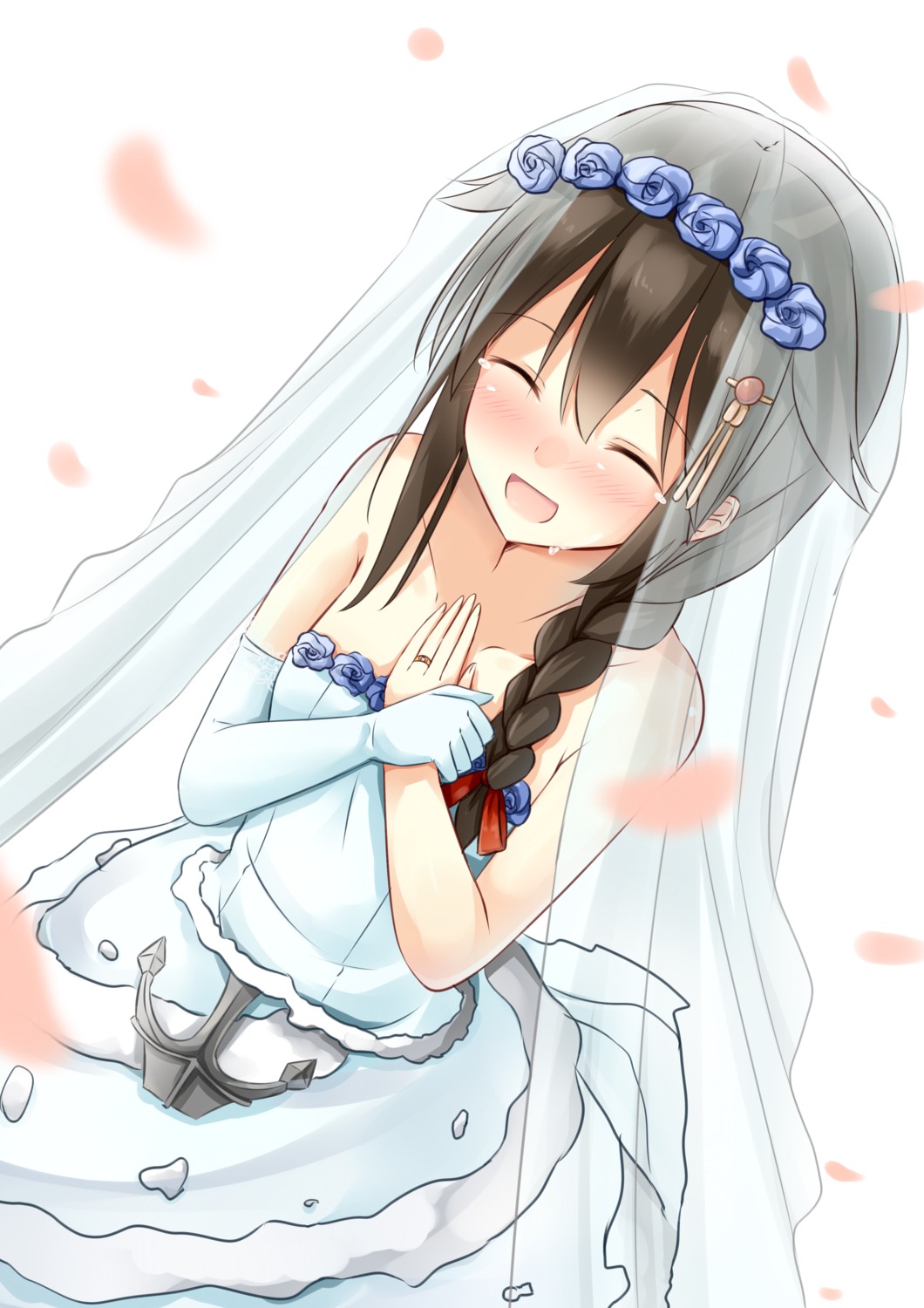 tsuchikure kantai collection shigure (kancolle) dress wedding dress